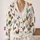 Colorful Folk Chickens for Casual Farmhouse Layering and Everyday Country Lifestyle All-over Print Knitted Cardigan - 2