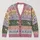 Pastel Floral Stripes for Everyday Autumn Layering and Cottagecore Women's Wardrobes All-over Print Knitted Cardigan - 1