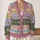 Pastel Floral Stripes for Everyday Autumn Layering and Cottagecore Women's Wardrobes All-over Print Knitted Cardigan - 2