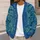 Blue Peacock Feather Botanical Foliage for Elegant Fall Layering and Everyday Style All-over Print Knitted Cardigan - 5