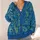 Blue Peacock Feather Botanical Foliage for Elegant Fall Layering and Everyday Style All-over Print Knitted Cardigan - 4