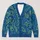Blue Peacock Feather Botanical Foliage for Elegant Fall Layering and Everyday Style All-over Print Knitted Cardigan - 1