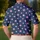 Navy Pink Star Golf Style for Patriotic Summer Outings, Resort Days, and Weekends Men's Polo Shirt - 5