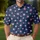 Navy Pink Star Golf Style for Patriotic Summer Outings, Resort Days, and Weekends Men's Polo Shirt - 4