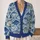 Blue Ocean Fish Motifs for Relaxed Coastal Layering and Everyday Women's Wardrobe All-over Print Knitted Cardigan - 2