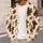 Autumn Maple Leaf Motifs for Everyday Layering and Cool-Weather Weekend Outings for Women All-over Print Knitted Cardigan - 5