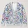 Blue Pink Botanical Florals For Everyday Layering And Cottagecore Women’s Wardrobes All-over Print Knitted Cardigan - 1