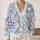 Blue Pink Botanical Florals For Everyday Layering And Cottagecore Women’s Wardrobes All-over Print Knitted Cardigan - 2