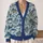 Blue Fish Motif For Relaxed Coastal Layering And Everyday Seaside Style For Women All-over Print Knitted Cardigan - 2