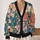 Colorful Wildflower Blooms For Relaxed Autumn Layering And Everyday Outdoor Style All-over Print Knitted Cardigan - 2