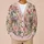 Watercolor Botanical Garden Collage for Relaxed Everyday Layering and Weekend Wear All-over Print Knitted Cardigan - 6