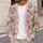 Watercolor Botanical Garden Collage for Relaxed Everyday Layering and Weekend Wear All-over Print Knitted Cardigan - 5