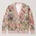 Watercolor Botanical Garden Collage for Relaxed Everyday Layering and Weekend Wear All-over Print Knitted Cardigan - 1