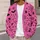 Pink Skull and Spider Web Motifs for Halloween Parties and Cozy Autumn Layering All-over Print Knitted Cardigan - 5