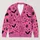 Pink Skull and Spider Web Motifs for Halloween Parties and Cozy Autumn Layering All-over Print Knitted Cardigan - 1