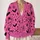 Pink Skull and Spider Web Motifs for Halloween Parties and Cozy Autumn Layering All-over Print Knitted Cardigan - 2