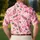 Pink Flamingo Golf Friends Hole in One Theme for Weekend Fairway Players and Couples Men's Polo Shirt - 5