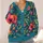 Tropical Floral Leaves in Orange and Pink for Colorful Spring-Summer Layering, Women All-over Print Knitted Cardigan - 4