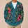 Tropical Floral Leaves in Orange and Pink for Colorful Spring-Summer Layering, Women All-over Print Knitted Cardigan - 6