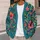 Tropical Floral Leaves in Orange and Pink for Colorful Spring-Summer Layering, Women All-over Print Knitted Cardigan - 5
