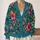 Tropical Floral Leaves in Orange and Pink for Colorful Spring-Summer Layering, Women All-over Print Knitted Cardigan - 2