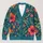 Tropical Floral Leaves in Orange and Pink for Colorful Spring-Summer Layering, Women All-over Print Knitted Cardigan - 1