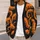 Orange Octopus Tentacles For Quirky Autumn Layering And Everyday Coastal Style Outfits All-over Print Knitted Cardigan - 5