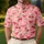 Pink Cherry Martini Cocktails for Tropical Summer Parties, Resort Getaways and Vacations Men's Polo Shirt - 4