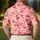 Pink Cherry Martini Cocktails for Tropical Summer Parties, Resort Getaways and Vacations Men's Polo Shirt - 5