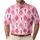 Pink Argyle Golf Silhouettes for Country Club Days, Weekend Fairways, and Golf Friends Men's Polo Shirt - 1
