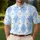 Icy Blue Diamond Golf Geometry for Country Club Sport and Weekend Players, Women Men Men's Polo Shirt - 4