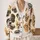 Playful Eyeglass-Wearing Dog Faces for Casual Weekend Layering and Stylish Dog Lovers All-over Print Knitted Cardigan - 2