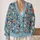 Hummingbird Floral Garden Motifs for Spring Autumn Layering and Women’s Everyday Style All-over Print Knitted Cardigan - 2