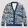 Colorful Folk Fish Motifs for Seaside Weekends and Casual Layering for Women Everywhere All-over Print Knitted Cardigan - 1