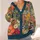 Retro Wildflower Garden Motifs for Relaxed Everyday Layering and Bohemian Weekend Style All-over Print Knitted Cardigan - 4