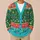 Colorful Floral Folk Blooms For Cheerful Everyday Layering And Youthful Wardrobe Style All-over Print Knitted Cardigan - 6