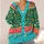 Colorful Floral Folk Blooms For Cheerful Everyday Layering And Youthful Wardrobe Style All-over Print Knitted Cardigan - 4