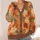 Autumn Maple Leaf Motif for Cozy Layering, Weekend Outings, and Fall Gathering Style All-over Print Knitted Cardigan - 4