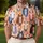 Colorful Horse Faces for Equestrian Gifts, Golf Days, and Ranch Lovers for Women and Men Men's Polo Shirt - 4