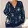 Navy Galaxy Swirl Stars For Relaxed Everyday Layering And Cosmic Weekend Outdoor Style All-over Print Knitted Cardigan - 4
