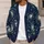 Navy Galaxy Swirl Stars For Relaxed Everyday Layering And Cosmic Weekend Outdoor Style All-over Print Knitted Cardigan - 5