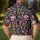 Neon Christmas Lights and Santa Festive Winter Holiday Party Style for Men and Women Men's Polo Shirt - 5