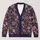 Purple Wildflower Garden For Everyday Layering And Dressy Outings For Women, Spring All-over Print Knitted Cardigan - 1
