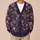 Purple Wildflower Garden For Everyday Layering And Dressy Outings For Women, Spring All-over Print Knitted Cardigan - 6