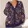 Purple Wildflower Garden For Everyday Layering And Dressy Outings For Women, Spring All-over Print Knitted Cardigan - 4