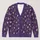 Purple Hearts and Botanical Sprigs for Cozy Everyday Layering and Weekend Outings All-over Print Knitted Cardigan - 1