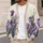 Purple Tulip Meadow Botanical Style for Autumn Layering and Everyday Garden Days All-over Print Knitted Cardigan - 5