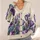 Purple Tulip Meadow Botanical Style for Autumn Layering and Everyday Garden Days All-over Print Knitted Cardigan - 4