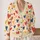 Hand-Drawn Heart Motifs for Everyday Layering, Weekend Outings, and Sweet Gift Style All-over Print Knitted Cardigan - 2