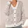 Elegant Vintage White Lace Florals for Daily Commuting and Date Outfits for Mature Women All-over Print Knitted Cardigan - 4